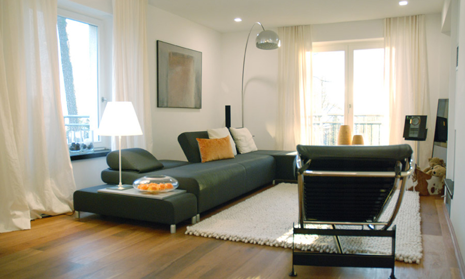 Open living level with TV corner, residential house Bad Soden