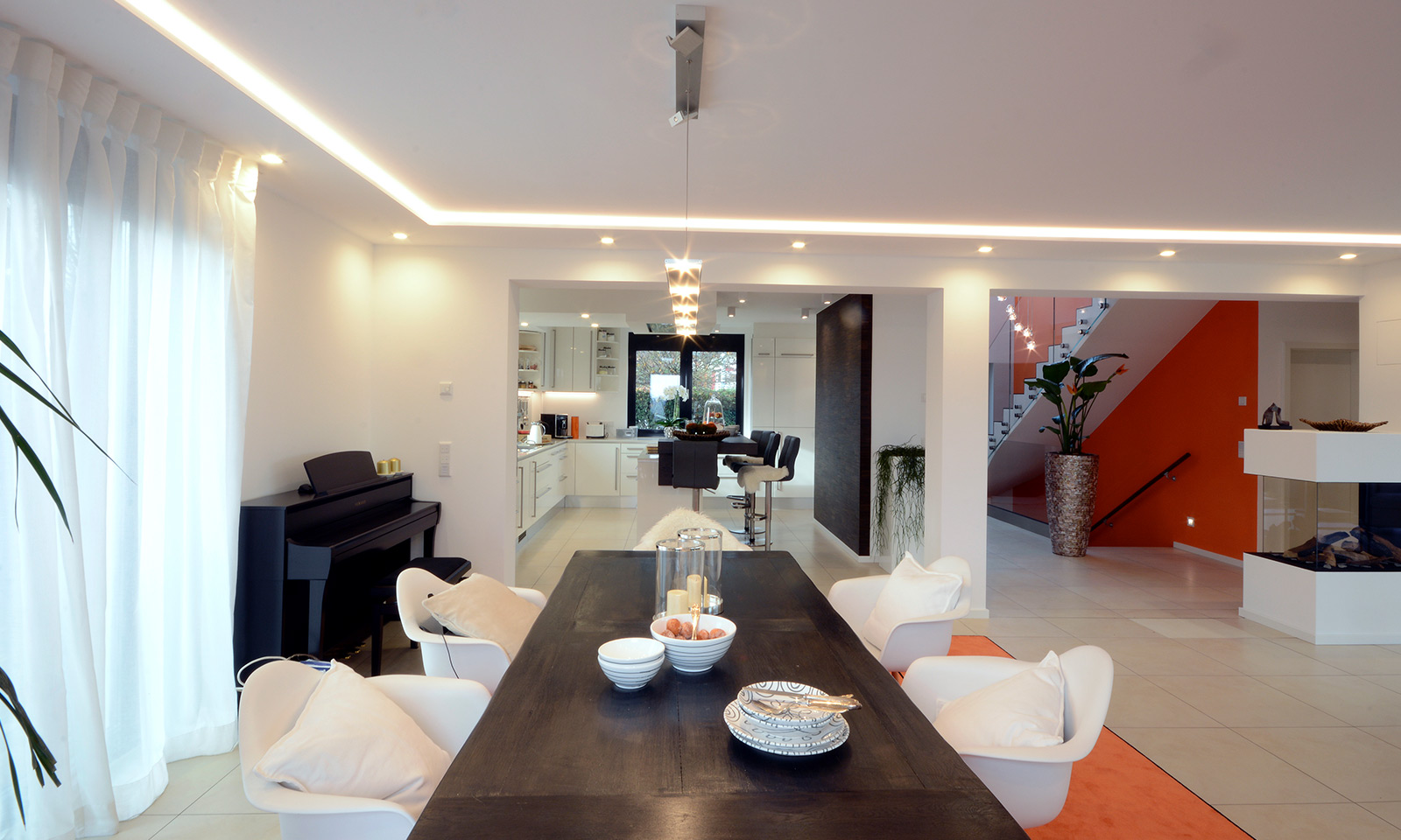 Open living floor, Villa Bad Soden